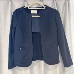 エニィスィス　anysis　レディース　フォーマル　ジャケット　ノーカラー　濃紺 any SiS（エニィスィス）の「【セットアップ対応】褒めらレディ