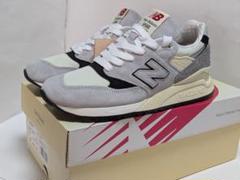 New Balance 998スニーカー グレー/ホワイト