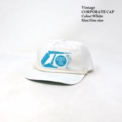 【90s】 ビンテージ トラッカー キャップ 企業 アメリカ プリント 古着 白