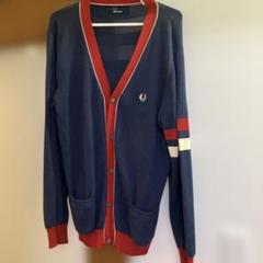 FRED PERRY フレッドペリー　カーディガン Lサイズ ネイビー　レッド