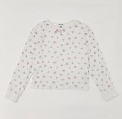 JCPenney - Vtg Distressed Grunge White Thermal Shirt, Fits