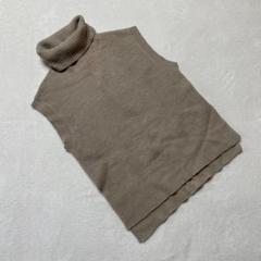 ⭐️オペークドットクリップ⭐️タートルネックニット ノースリーブ カジュアル