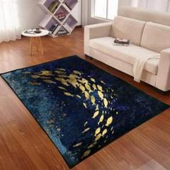 上品★100x140cm★長方形ラグ 洗えるラグ 滑り止め付 カーペット