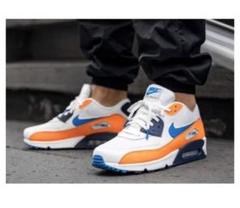 NIKE airmax90 ESSENTIAL 26 オレンジ 水色 ホワイト