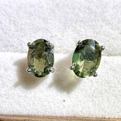 モルダバイト シルバー925ピアスᐡ⸝⸝› ·̫ ‹⸝⸝ᐡNo427 2025年最新】モルダバイト ピアス シルバーの人気アイテム