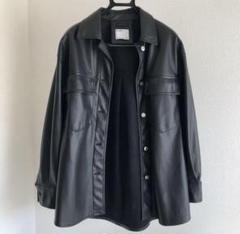 美品】Bershka フェイクレザー シャツ ジャケット - メルカリ