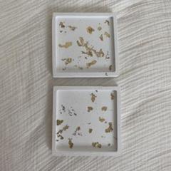 金箔模様 小物入れ　コースター　2枚セット
