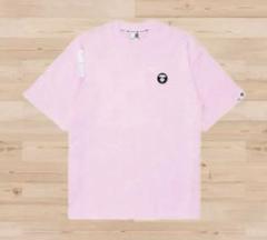 AAPE BY A BATHING APE ピンク ロゴ付き 半袖 Tシャツ