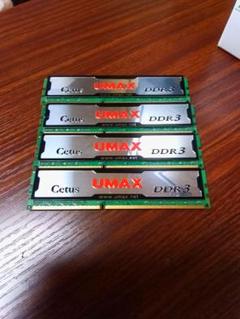 UMAX DDR3 4GB 4枚 16GBセット デスクトップメモリ