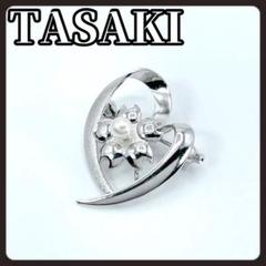 TASAKI　タサキ　ブローチ　1粒　パール　本真珠　ハート　フラワー