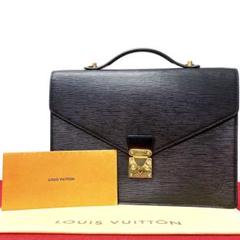 極 美品 鍵付き ルイヴィトン エピ ビジネスバッグ ハンドバッグ ノワール