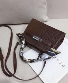 *新品♪人気商品* レディース クロコ柄 ショルダーバッグ ブラウン