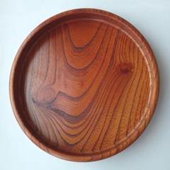 お盆 木製 盆 丸盆 漆器 天然木製 トレー キッチン用品 昭和