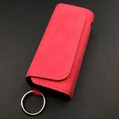 アイコス イルマ 用 iqos iluma ケース カラビナ スエード 赤