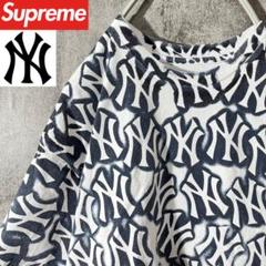 [大人気]　シュプリーム　Tシャツ　ビックプリント◎　総柄　ヤンキース　存在感◎