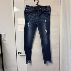 ダメージ加工ダークブルーデニムパンツのサムネイル