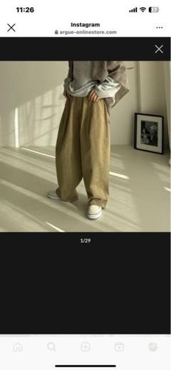 新品】ARGUE MOV BAKER PANTS モブパンツカーキ