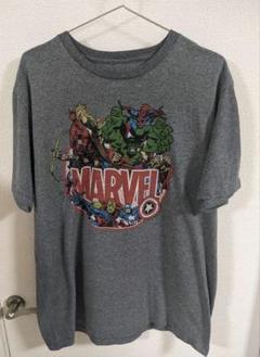マーベル　キャラクター集合Ｔシャツ　グレー　サイズLのサムネイル