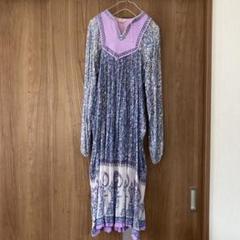 インド綿　ロングワンピース　古着　ヴィンテージ　vintage m36691162715_1.jpg?1623123046