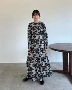 ワンピース \"Balloon flower\" jacquard one-piece Balloon flower