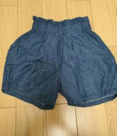 ラポシェビスキュイ　デニム調ショートパンツ ゴムウエスト