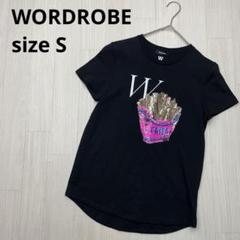● WORDROBE スパンコール　Tシャツ ディノス　ブラック　S