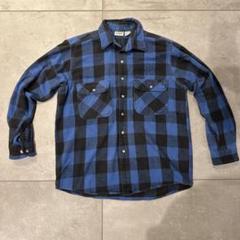 90年代 Five Brother青黒 ヘビー ネルシャツ Lサイズ