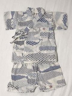 魚柄コットン甚平 80cm