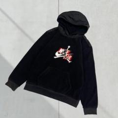 3049【NIKE】エアジョーダンパーカー　フリース　１５０　キッズ　異素材