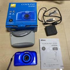 【値下げ可】Nikon COOLPIX W100 防水デジタルカメラ 青 Amazon | Nikon デジタルカメラ COOLPIX W100 防水 W100BL