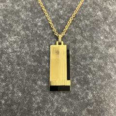 ヴィンテージ☆LANVIN☆ランバン☆ネックレス☆スクエア☆プレート☆ロゴ☆GP