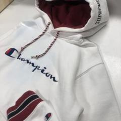 Champion Supreme パーカー ホワイト メンズS