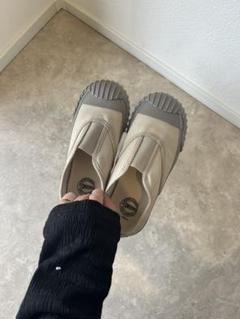 converse ベージュ スリッポン キッズシューズ