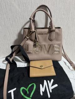 正規品 マイケルコースLOVE 2wayショルダー＋財布＋トート USED良品のサムネイル