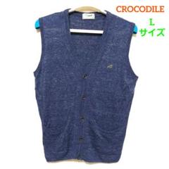 CROCODILE リネン混合 ノースリーブ カーディガン