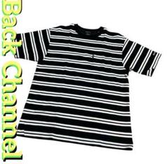 "Back Channel バックチャンネル"ボーダー ポケット半袖Tシャツ