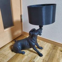 Francfranc BRAVE テーブルランプ 犬 黒 電球付き
