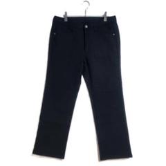 新品 定価10500円 IDEO スラックス 黒 L スリム ストレッチ 上品