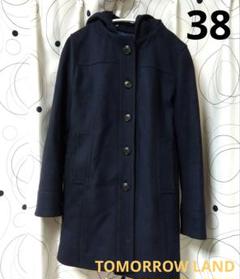 匿名】カシミヤ100％ネイビー ジャケットコート