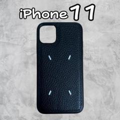 iPhone11✿スマホケース ブラック 黒 レザー刺繍韓国高級