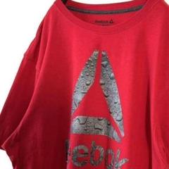 リーボック Reebok ロゴ Tシャツ L レッド 赤 古着