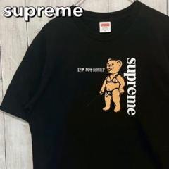 supreme シュプリーム Tシャツ センターロゴ プリントロゴ クマ