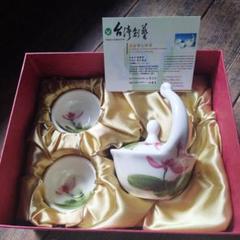 中国茶器 台湾茶器 作家物 台湾創芸 茶器セット 陶磁器 花柄