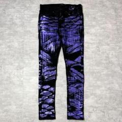 CIVARIZE ショッキングカラー 箔スキニー デニム シヴァーライズ