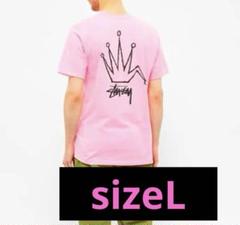 Stussy Old Crown Tee Lサイズ ピンク - メルカリ