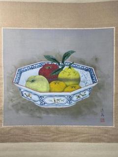 高橋清見【真作】静物 共箱 二重箱 鉢に果物 元日展会員 掛軸23120314 高橋清見【真作】静物 共箱 二重箱 鉢に果物 元日展会員 掛軸