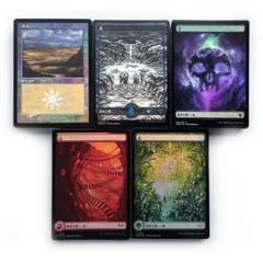 mtg ff 基本土地　拡張foil 各５枚　各イラスト FOIL/フルアート版】マジックザギャザリング FIN JP 0307 森