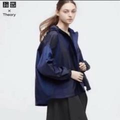 Theory ダークブルー フード付きパーカー