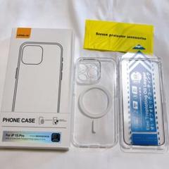 iPhone 15 Pro 強化ガラス + ケース クリア MagSafe対応