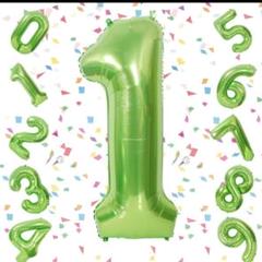 誕生日 数字 バルーン グリーン 緑 風船 9 飾り付け アルミ風船